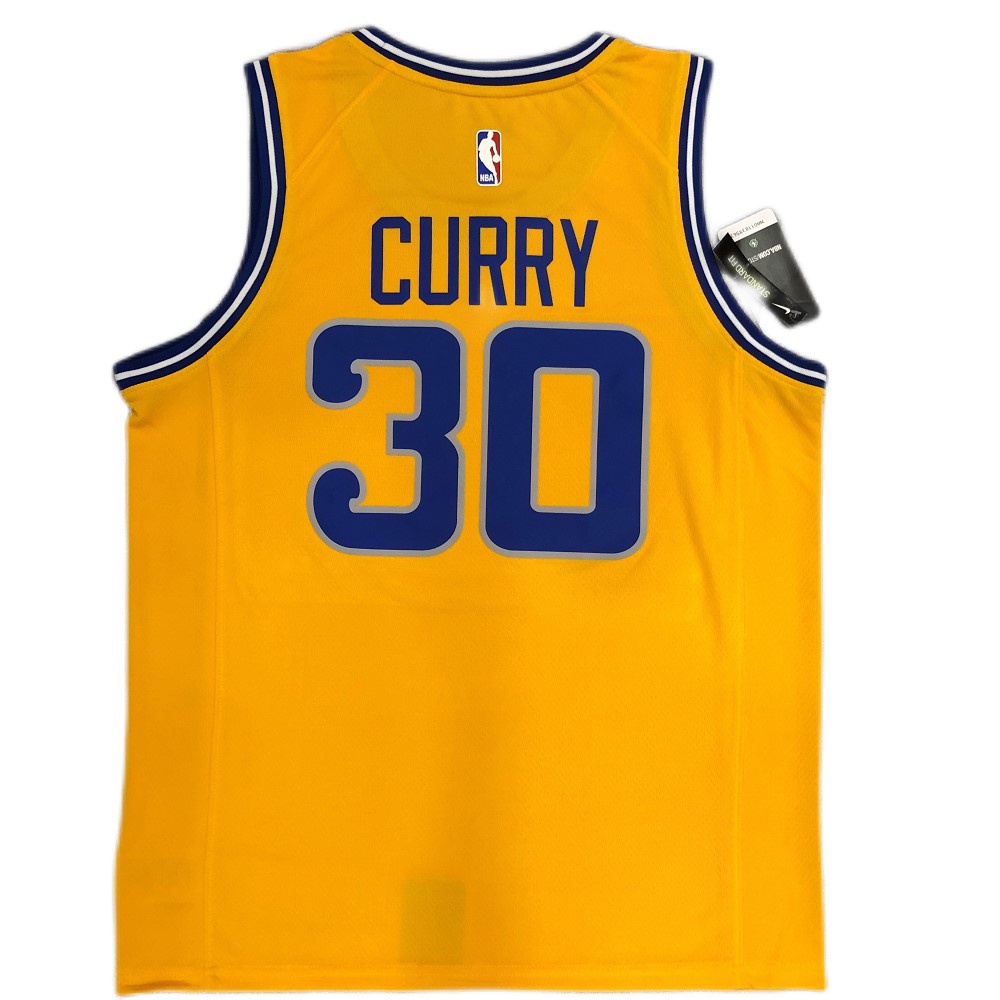 Men's Golden State Warriors Stephen Curry #30 Yellow Hardwood Classic Swingman Jersey-Pro Kit Vault | Brand New 26/27 Sports Jerseys